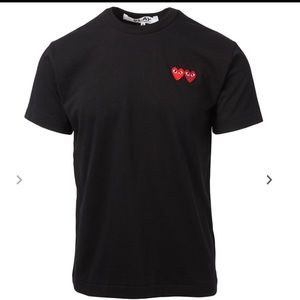 Play Comme Des Garçons Double heart shirt black